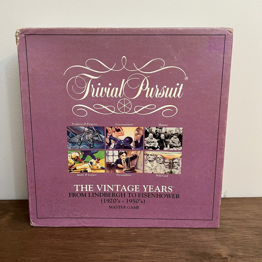 Trivial Pursuit Board Game The Vintage Years 1920s-1950s Master Game Retro 1989